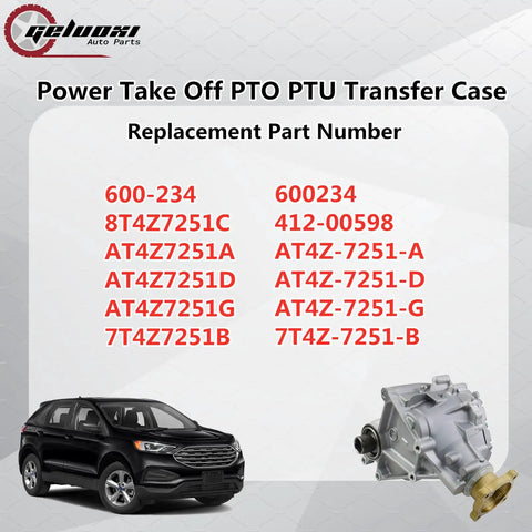 Ford Plug-n-Play AWD Power Take Off PTO PTU Transfer Case Differential Unit 600-234 AT4Z7251A Replacement For Edge Explorer Flex Taurus Sable Mercury Lincoln MKS MKX 3.5L 3.7L V6 2007-2016 with SUV and unit