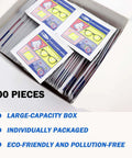 Lens cleaning wipes, 300-count, individually wrapped; large-capacity box with labeled packets