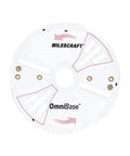 Universal 7 Inch Router Base Plate With Adjustable Swivel Wings And Clear Top For Sharp Vision, featuring clear acrylic and alignment pins.