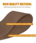 Brown textured EVA pad highlighting non-slip and anti-skid features for Non Slip Recliner Floor Protectors With Ultra Grippy Anti Slip Grip