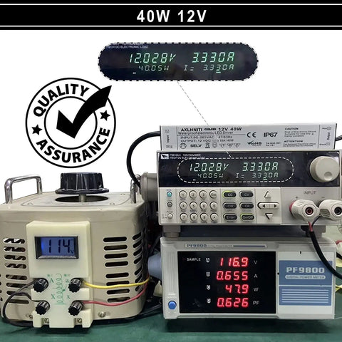 4 Pack LED Driver 40W Waterproof IP67 Power Supply 90V to 265V AC to 12V DC Constant Voltage testing equipment display