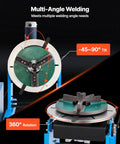Heavy Duty Rotary Welding Positioner 661 Lbs Load Capacity, Electric Turntable With Foot Pedal Speed Control Tilt Table for Multi-Angle Welding
