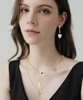 Must Have 38 Piece Jewelry Set For Women With Four Necklaces Ten Bracelets And Twenty Four Layered Ball Hoop Earrings Lightweight Alloy Fashion Jewelry For Everyday Glam Eco Friendly And Colorfast Gift Ready, layered gold necklaces