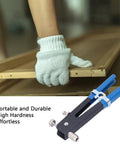 Heavy Duty Manual Rivet Gun Kit With Stainless Steel Spindle And Aluminum Alloy Arms Includes Five Pole Covers For M3 To M8 Rivets Perfect For Automotive Work And Household Repairs That Are Tough To Handle. blue hand rivet tool