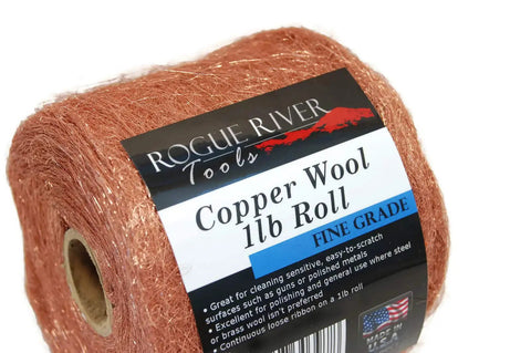 Copper Wool 1 Pound Roll Fine Grade for Polishing and Cleaning Delicate Surfaces packaging