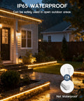 32.8Ft LED Strip Lights 110 To 120V dope dimmable silicone neon rope lights flexible outdoor waterproof IP65 installed in yard