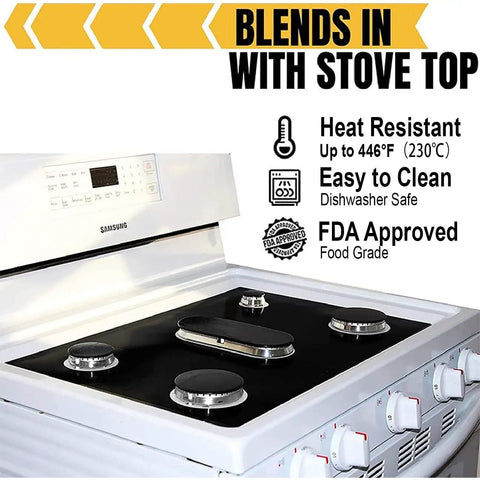 Samsung gas stove with Top Protector For Gas Stoves Thick Nonstick Burner Covers Reusable Washable Stove Shield Durable 0.4mm Double Layer Protector For Easy Cleanup And No Mess.