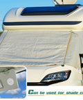 Heavy Duty 20 Piece Suction Cups With Screws 40mm Clear Pvc Sucker Pads For Bathroom Window Car Glass Door Mounts attached to vehicle with shade cloth.