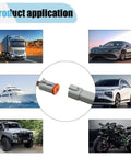 4 Pin Waterproof Automotive Electrical Connector Kit with 17AWG Wire, shown with car, truck, boat, SUV, and bike applications