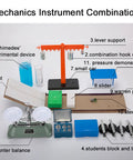 Solid Gear 86 Piece High School Physics Lab Kit Bundle For Optics Electromagnetism Mechanics And Thermal Science Exploration With Pressure Gauge And Electromagnet Experimenter Tools, includes mechanics instruments.