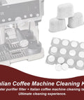 Espresso Machine Cleaning Kit For Ninja Luxe Cafe With Descaling Tabs And Water Filters Includes 24 Cleaning Tabs And 4 Filters For Deep Clean Mineral Build Up Removal And Easy Maintenance, espresso machine tabs and filters