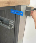 Wardrobe Closing Clips For Cabinets And Woodworking Projects 18mm Board Clamp Tools Adjustable Closing Clips Set in use.