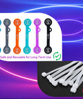 Super Handy Magnetic Cable Clips Eighteen Pack Organizes Earbuds Cords Usb Wires Fast And Keeps Your Desk Super Tidy With Versatile Fridge Magnets Cable Managers Wrap Ties, multicolor and reusable