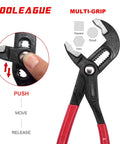 3 Piece Water Pump Pliers Set Featuring 7 Inch, 10 Inch And 12 Inch Groove Slip Joint Pliers With Push Button Quick Adjustment