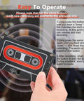 Hands holding a DIY 10 Minute Sound Recorder Soldering Kit with LED Lights, displaying easy operation instructions.