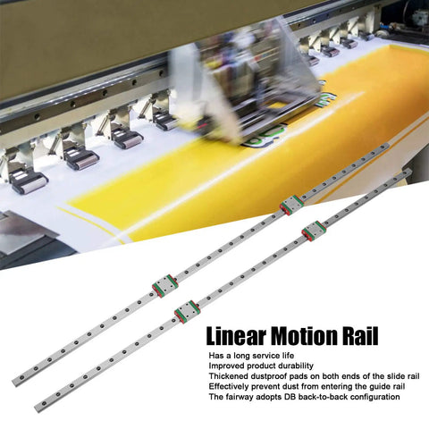 Ultra Smooth Pro Grade Heavy Duty Linear Motion Rail Kit For CNC Machines with four slider system in use on equipment