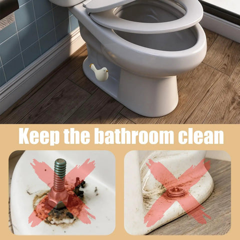 Sleek Ceramic Bird Toilet Bolt Covers Straight Up Upgrade Your Bathroom Vibe With Dope Rust Proof Screw Cap Decor For Bottom Toilet Base And Floor Hardware Accessories on a clean toilet.