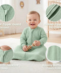 Baby Sleep Sack For Infants 6 To 12 Months 1 Tog Long Sleeve Wearable Blanket Organic Cotton With 2 Way Zipper GOTS Certified