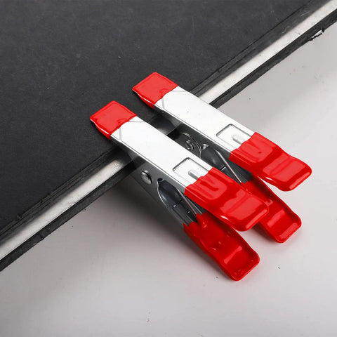 30 Pack 4 Inch Steel Spring Clamps With Ergonomic Handles And One And One Third Inch Jaw Opening Heavy Duty Rust Proof Zinc Coated Clips