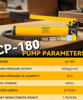 Hand Operated Hydraulic Pump for Lifting and Pressing, 400cc Capacity, 600kg/cm2, 13.4in Length, ZG Three Eighths Thread Connector