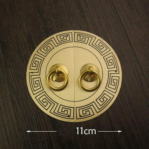 Brass Cabinet Knobs And Cupboard Handles Set For Kitchen Cabinets, Drawer And Door Hardware with vintage design, 11 cm diameter
