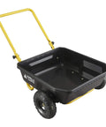 Poly Dump Cart With Foldable Handle 2-Wheel Garden Wagon 4 Cubic Feet Capacity 300 Lb Load Heavy Duty Utility Cart For Yard Work