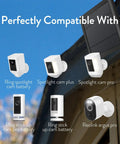 8W Solar Panel Charger for Outdoor Security Cameras on roof, 10ft USB C cable, compatible with Stick Up Cam Pro, Spotlight Cam Pro