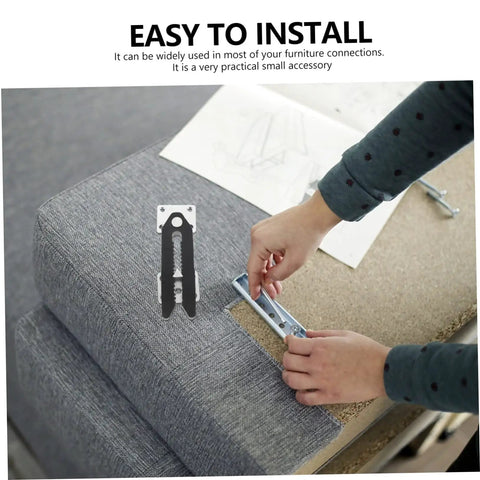 Installation of 10 Pack Heavy Duty Sectional Sofa Connectors Modular Snap Hook For Couch Joint Repair Living Room Furniture.