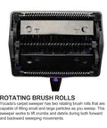 Lightweight Manual Carpet Sweeper And Rug Cleaner Cruises Across Carpets Without Breakin A Sweat Picks Up Pet Hair And Dust Like A Charm For Quick Daily Cleanup Sessions showing dual rotating brush rolls.