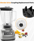 4 Pack Blender Coupler With Spanner Drive Kit Replacement Parts For Popular KitchenAid Blenders Like KSB5 And KSB3 Replaces WP9704230VP WP9704230 AP6013694 9704230 Includes Beefed Up Couplers; black plastic blender drive coupler