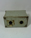 Used PB37-3 Industrial Control Panel Enclosure, heavy-duty metal cabinet front view, showing empty switch openings, ready to install