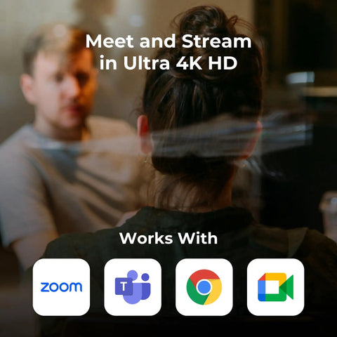 People video conferencing using 4K Streaming Webcam With Uncompressed Video And DSLR Like Controls For Killer Clarity, HDR And Cinematic Effects
