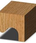 Carbide Tipped Drawer Pull Router Bit With Three Sixteenths Inch Radius, Three Quarters Inch Diameter, shown in wood surface use