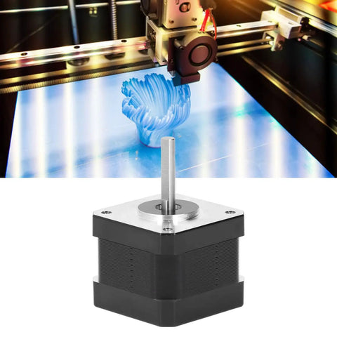 Low Noise Two Phase Stepper Motor For 3D Printers With Beefy Torque Carbon Steel Build Cable Included Durable Silent Stepping
