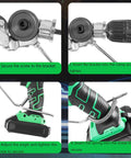 Titanium Drill Nibbler Sheet Metal Cutter Tool Fasten Your Cordless Electric Power Drill Into High Performance Shears instructions displayed