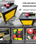 Electric Rebar Arc Bender For Steel Bars Creating Perfect Circles In Seconds With 4KW Motor showing operation panel and robust design.