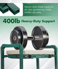 Garden Kneeler And Seat For Easy Potting, Weeding And Outdoor Tasks, Heavy Duty Foldable Stool With 10 Inch Thick Pad, supporting weight