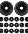 Non Slip Furniture Feet Pads 20pcs Set, Noise Reducing Rubber Levelers With Stainless Steel Tips shown in circular arrangement