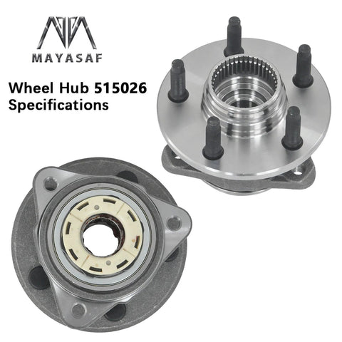 Front Wheel Hub Bearing Assembly for Ford Ranger and Mazda B4000 1998-2000 Front Disc Rear Drum 2-Wheel ABS, OE-Quality