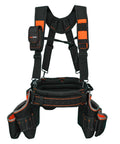 Pro Framer Combo System Tool Belt With Suspenders Do It All Rugged Heavy Duty Construction Pouch Set, 5 Piece Adjustable Carry Kit with Pockets