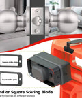Premium Door Lock Installation Kit With Switchable Blades And Top Chisel Latch Mortise Tool Perfect For 1 3⁄8 To 1 3⁄4 Inch Thick Doors And Serious DIY Home Pros Who Need Reliable Hardware Solutions Fast. round and square strike plates with mortise latch tool