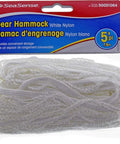 White Nylon Gear Hammock For Boats And Home Storage, Lightweight Overhead Organizer with packaging