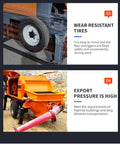 Heavy Hitting Mini Portable Hydraulic Concrete Pump Built Legit For Job Sites With Smooth Cement Delivery And Fully Customizable Configurations For Skilled Trades Pros Demanding Zero Hassle Reliability with wear-resistant tires and high export pressure.