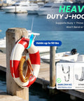 Rock-Solid 304 Stainless Steel Life Buoy Holder Mount For Life Ring And Rope on dock post with life ring attached