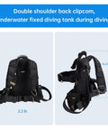 Double shoulder back clipcom for 4L Scuba Tank Set With Aviation Aluminum Body Gives You About 40 To 60 Minutes Of Underwater Breathing