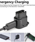 Shimano DI2 EC300 USB C Charger Adapter plugged in, showing emergency charging capability for 12 speed electronic shifting systems.
