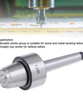 MT1 Tailstock Center Spur Cup For Wood Lathe And Metalworking Lathe Live Center Drive heavy duty steel construction close-up
