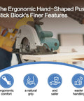 Badass Safety Mdf Table Saw Push Stick And Miter Block Grabber, ergonomic hand-shaped design for safe wood handling.