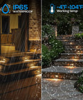 Pebble Grey 120V LED Step Lights Pack Of 6, 5W Dimmable From 5 To 100 Percent, 3CCT 3000K 4000K 5000K, outdoor stairs, rain and snow.