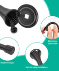 Heavy Duty Spring Door Stops 6 Pack Matte Black Wall Mount Blockers with rubber bumpers for easy installation and slam resistance.